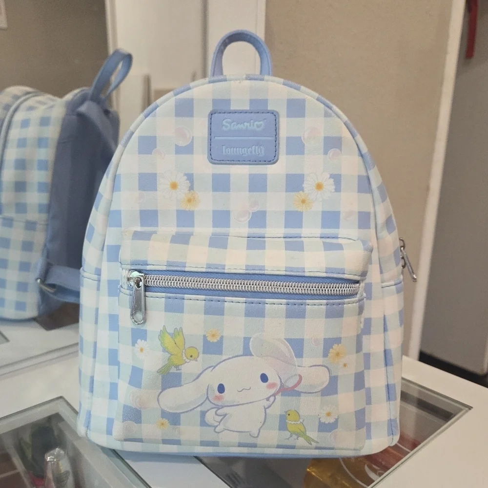 Loungefly Cinnamoroll Sanrio Daisy Gingham Mini Backpack Loungefly